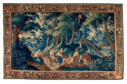 DANSE DANS LA CLAIRIÈRE Tapisserie flamande...
