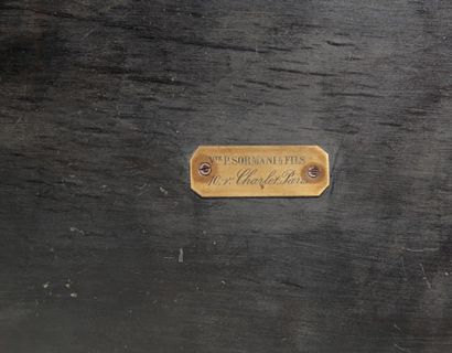 JARDINIÈRE MARQUETÉE de panneaux de loupe...