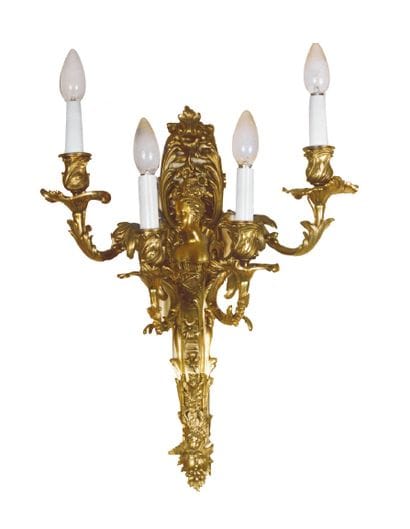 PAIRE D'APPLIQUES à quatre bras de lumière...