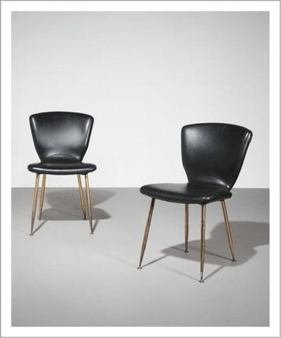 LOUIS SOGNOT (1892-1970)
Paire de chaises
Laiton...