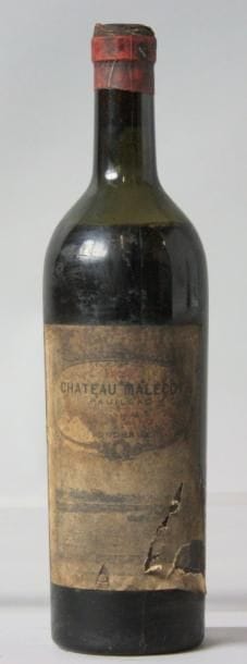 1 BOUTEILLE CHÂTEAU MALECOT MISE CALVET 1934
Étiquette...