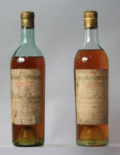 2 BOUTEILLES CHÂTEAU CAZEAU - Héritiers Lataste
Médailles...