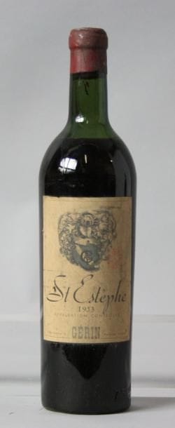 1 BOUTEILLE St. ESTEPHE GERIN 1953
Étiquette...