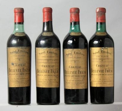 4 BOUTEILLES CHÂTEAU BELLEVUE FIGEAC GC ST....