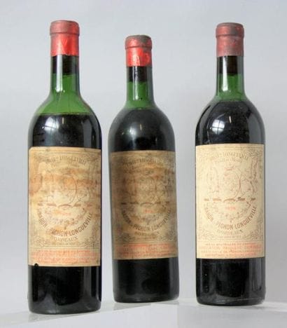 3 BOUTEILLES CHÂTEAU PICHON BARON de LONGUEVILLE...
