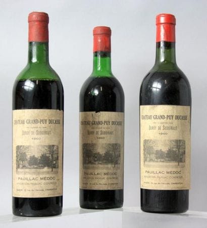 3 BOUTEILLES CHÂTEAU GRAND PUY DUCASSE 5ème...