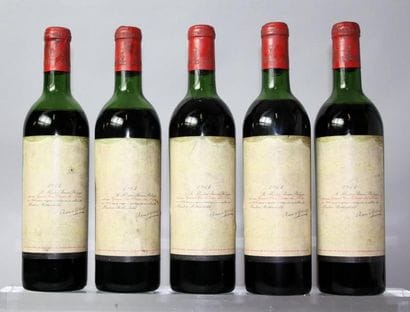 5 BOUTEILLES MOUTON BARON PHILIPPE 5ème GCC...