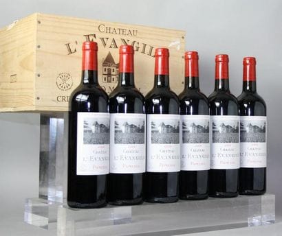 6 BOUTEILLES CHÂTEAU L'EVANGILE POMEROL 2009
Caisse...
