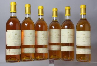 6 BOUTEILLES CHÂTEAU D'YQUEM 1er GC superieur
SAUTERNES...