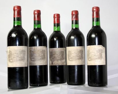 5 BOUTEILLES CHÂTEAU LAFITE ROTHSCHILD 1er...