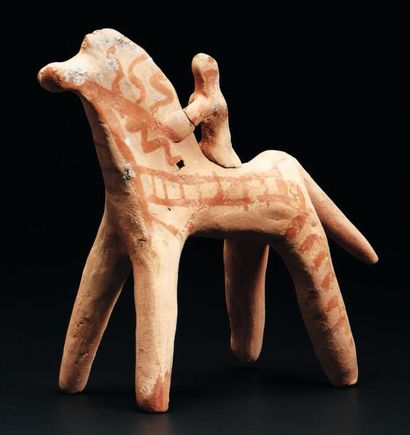 Statuette représentant un cavalier sur sa...
