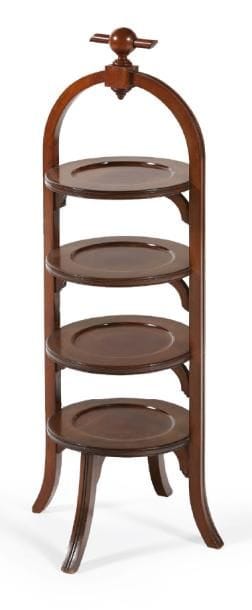 PORTE ASSIETTES à quatre plateaux en acajou.
Piétement...