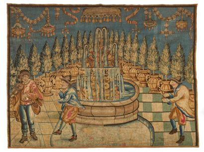 MUSICIENS ET DANSEURS DEVANT LA FONTAINE
Tapisserie...