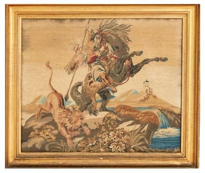 TAPISSERIE représentant une «Chasse au tigre».
Fin...