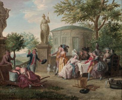 NICOLAS LAVREINCE (STOCKHOLM 1737 - 1807)
Elégante...
