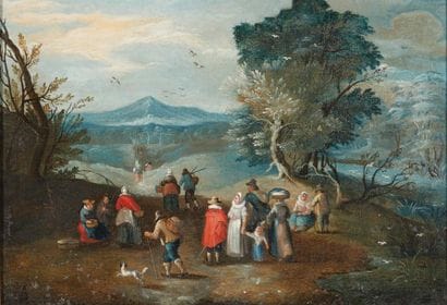 ÉCOLE FLAMANDE DU XVIIIE SIÈCLE, ATELIER...