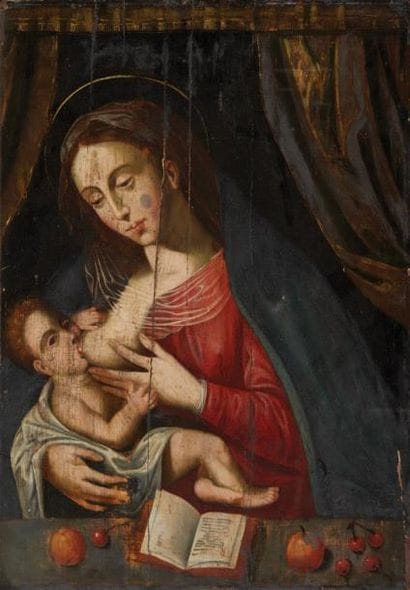 Ecole Flamande vers 1600
Vierge à l'Enfant
Panneau...