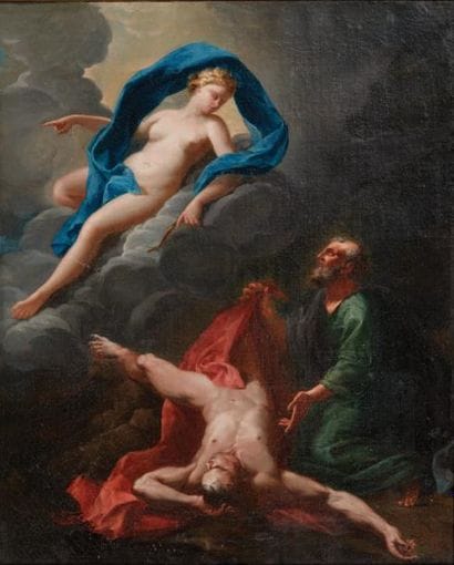 École ROMAINE du XVIIIe siècle
Diane et Endymion
Toile.
H_52...