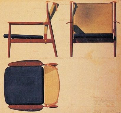 FINN JUHL (1912-1989)
Fauteuil à dossier...