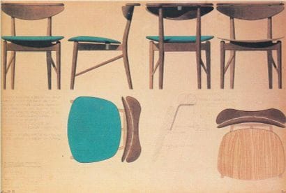 FINN JUHL (1912-1989)
Suite de huit chaises...
