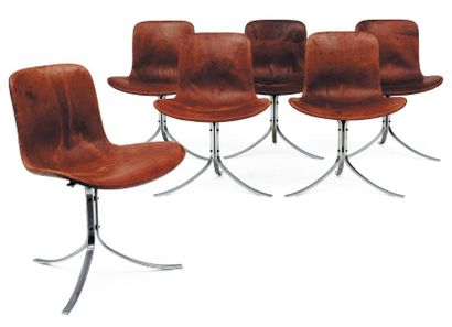 POUL KJÆRHOLM (1929-1980)
Suite de six chaises...