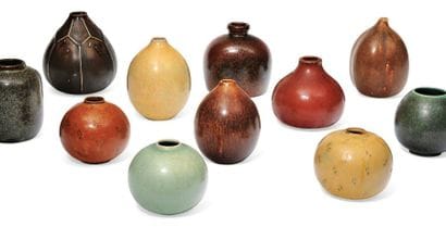 SAXBO
Ensemble composé de cinq vases, quatre...