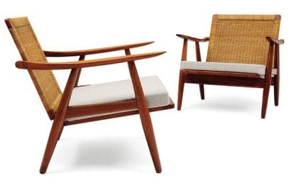 HANS J. WEGNER (1914-2007)
Paire de fauteuils...