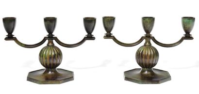 Just Andersen (1884-1943)
Paire de chandeliers....