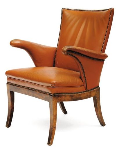 FRITS HENNINGSEN (1889-1965)
Fauteuil. Acajou...
