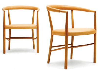 JACOB KJÆR (1896-1957)
Paire de fauteuils...