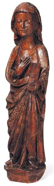 Sainte femme en peuplier sculpté. De canon...
