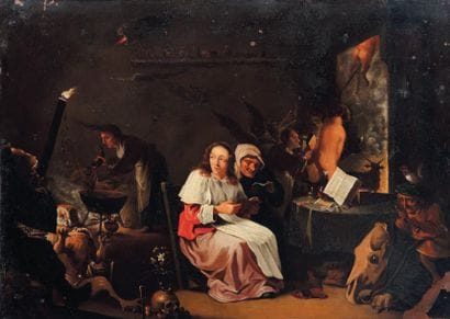 ECOLE HOLLANDAISE DU XVIIIe SIÈCLE, SUIVEUR...