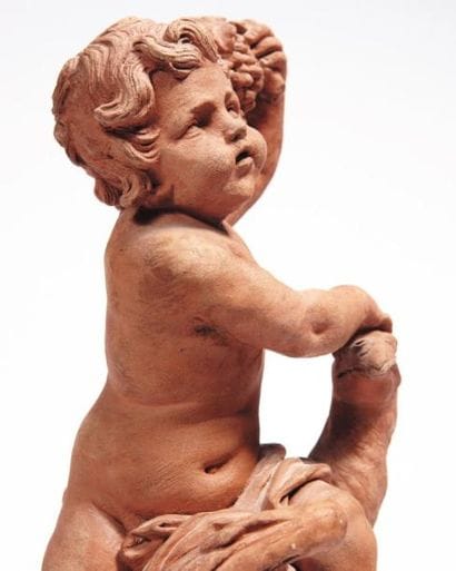WALTER POMPE (1703-1777)
Deux amours en terre...