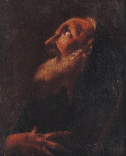 ATTRIBUÉ À GIOVANNI BATTISTA PIAZZETTA (1682-1754)
Visage...