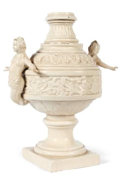 Vase de milieu en céramique vernissée. Milieu...