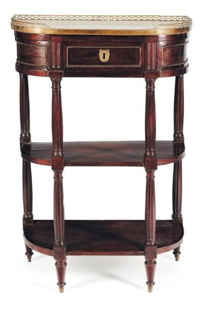 Petite console desserte en acajou ouvrant...