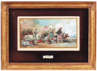 EUGÈNE LAMI (PARIS 1800-1890)
La bataille...