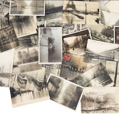 [CRUE DE LA SEINE EN 1910]. Collection de...