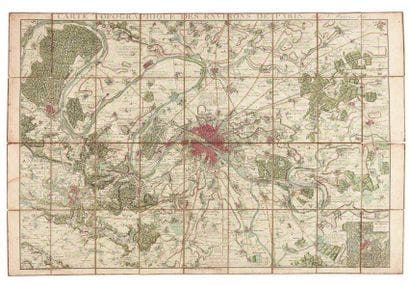 MAIRE (N.)
Carte topographique des environs...