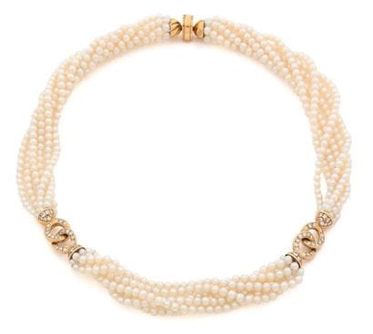 COLLIER de 6 rangs de perles de culture,...