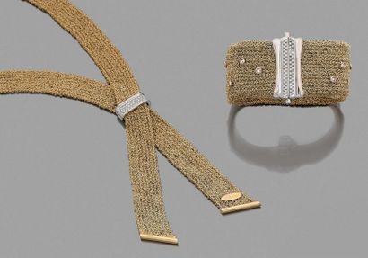 ORLANDINI
DEMI-PARURE en or jaune 18K (750)...