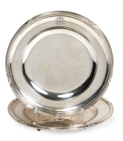 PAIRE DE PRESENTOIRS A GATEAUX EN ARGENT...