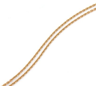 LONGUE CHAÎNE en or 18K (750) articulée de...