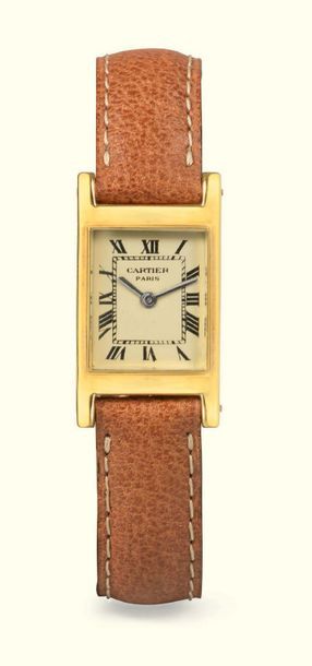CARTIER
MONTRE BRACELET CARRÉE EN OR JAUNE,...
