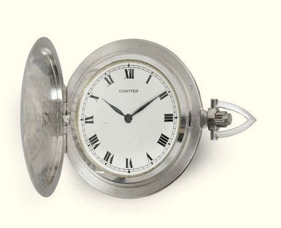 CARTIER
MONTRE SAVONNETTE EXTRA-PLATE EN...