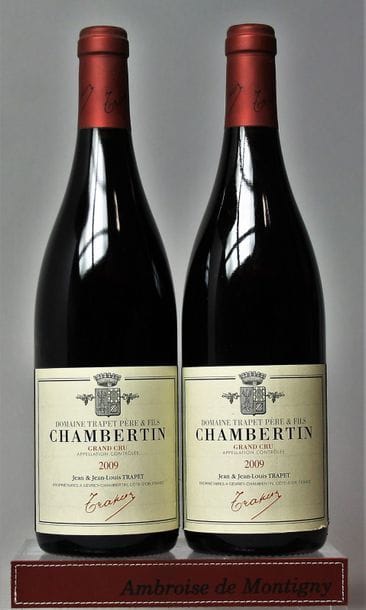 2 BOUTEILLES CHAMBERTIN Grand cru - DOMAINE...