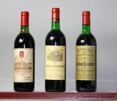 LOT DE 3 BOUTEILLES VINS ROUGES DE BORDEAUX:...
