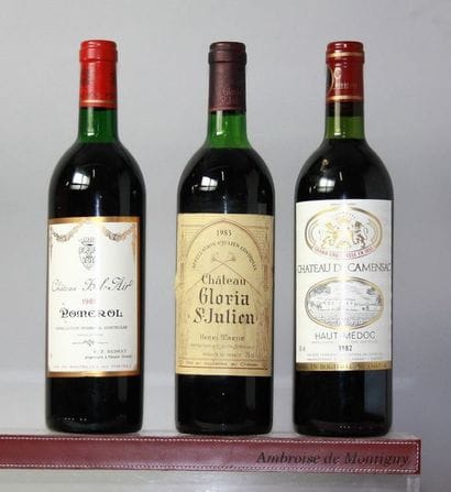 LOT DE 3 BOUTEILLES VINS ROUGES DE BORDEAUX:...
