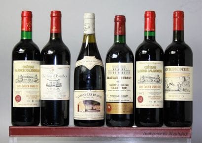 LOT DE 6 BOUTEILLES VINS ROUGES DIVERS FRANCE...