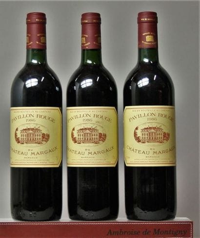 3 BOUTEILLES PAVILLON ROUGE de CHÂTEAU MARGAUX...